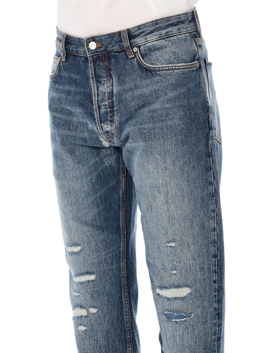 Blue Mid Rise Jeans 3