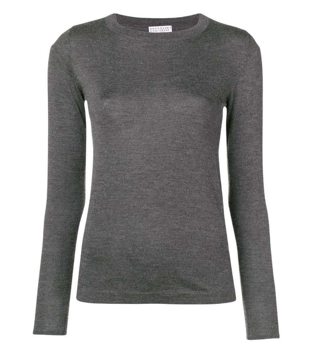 Grey Crew Neck Sweater 1