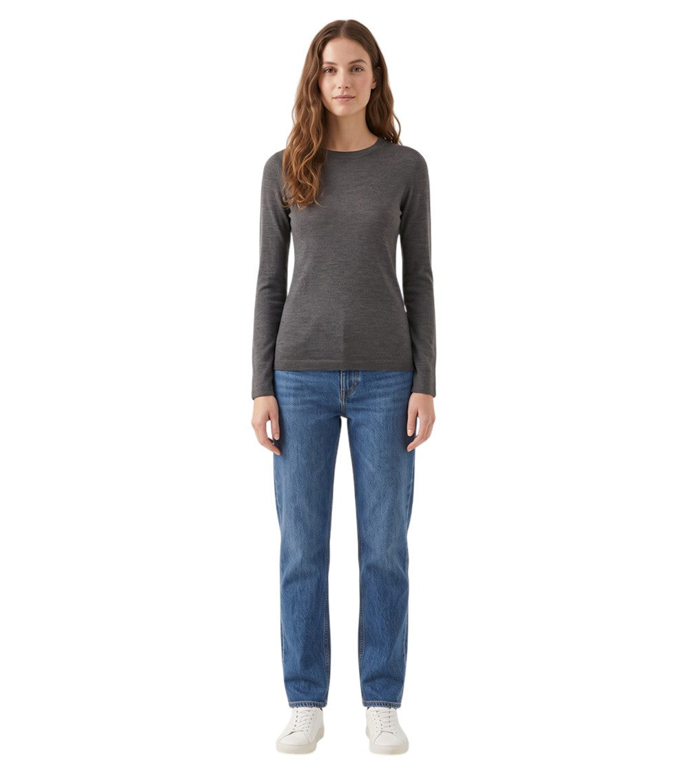 Grey Crew Neck Sweater 2