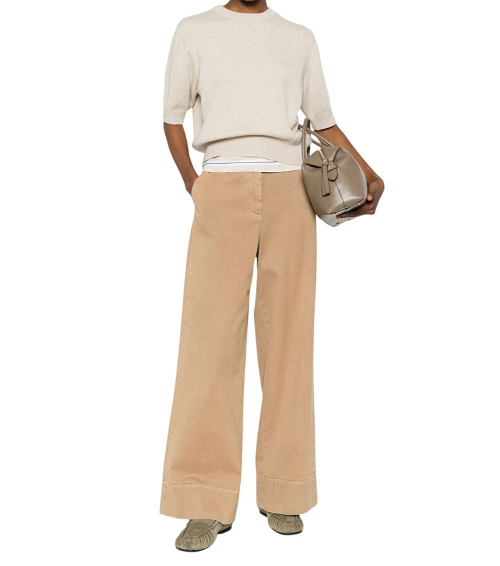 Beige Crew Neck Sweater 1