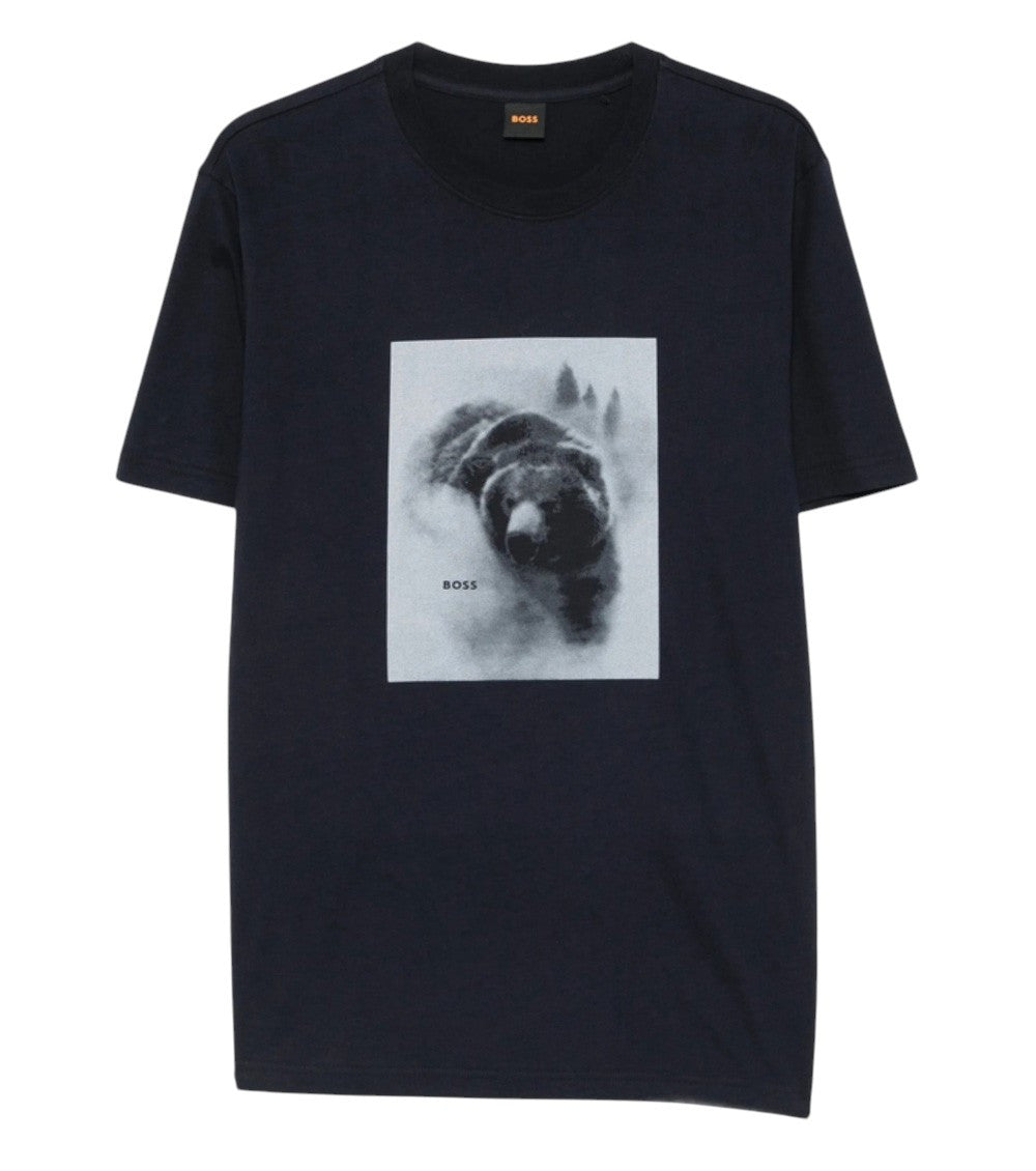 Dark Blue Graphic T-Shirt 1