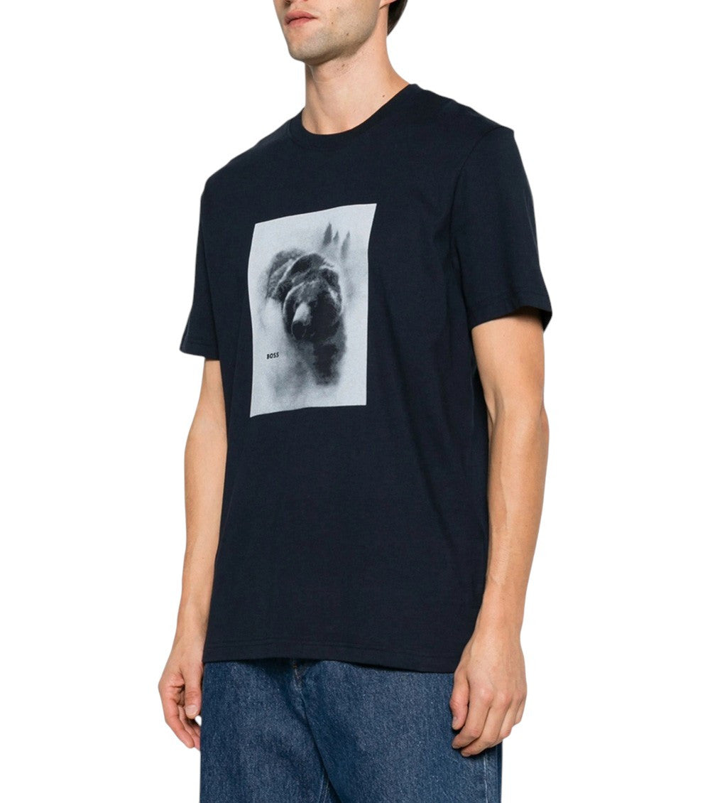 Dark Blue Graphic T-Shirt 2