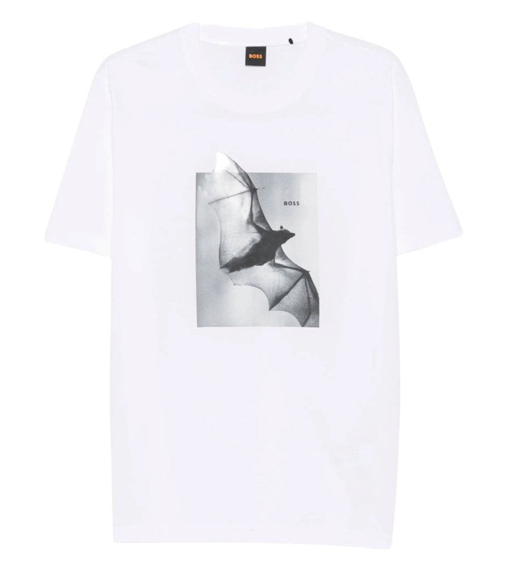 White Graphic Print T-Shirt 1
