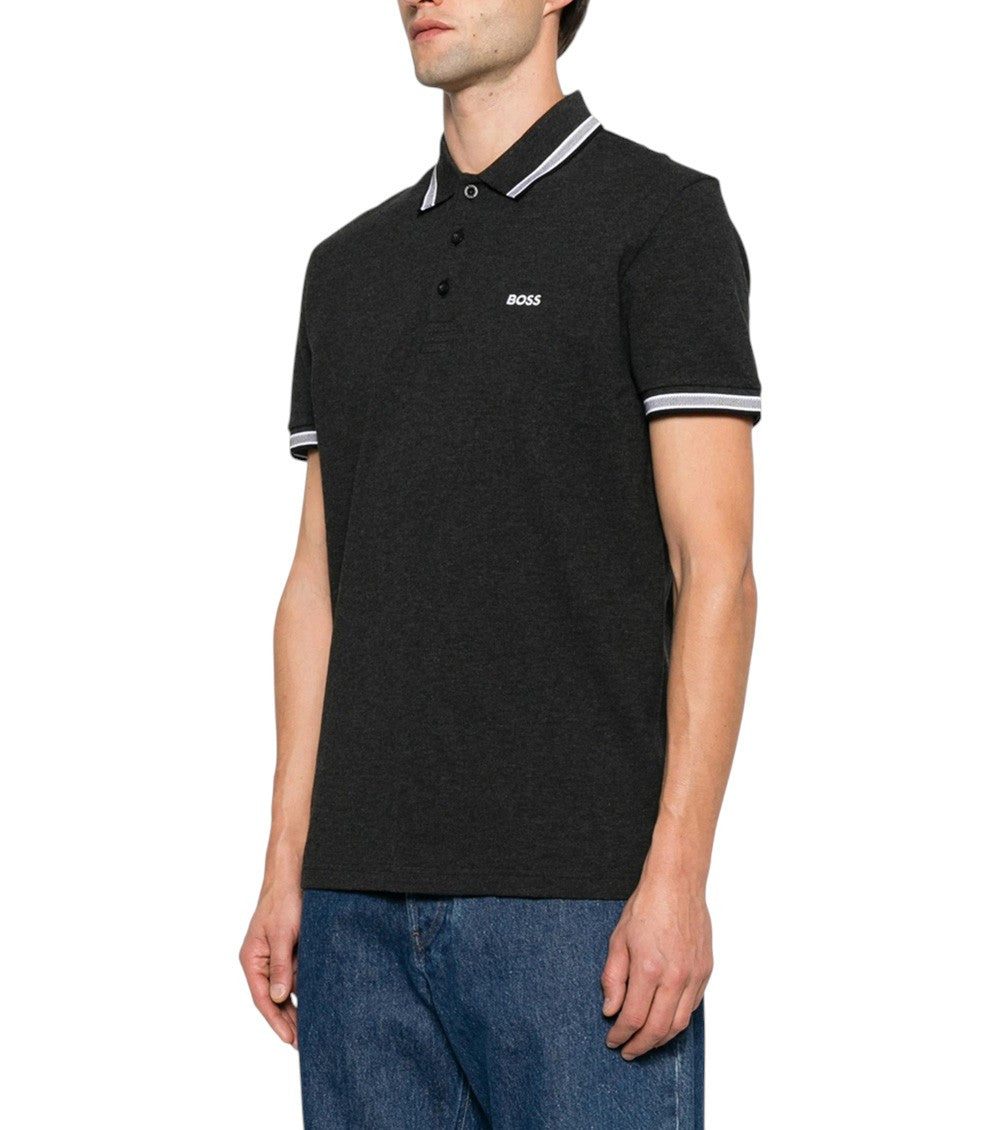 Dark Grey  Shirt Collar Polo 2