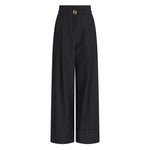 Black Tailored Pleated Pants 1
