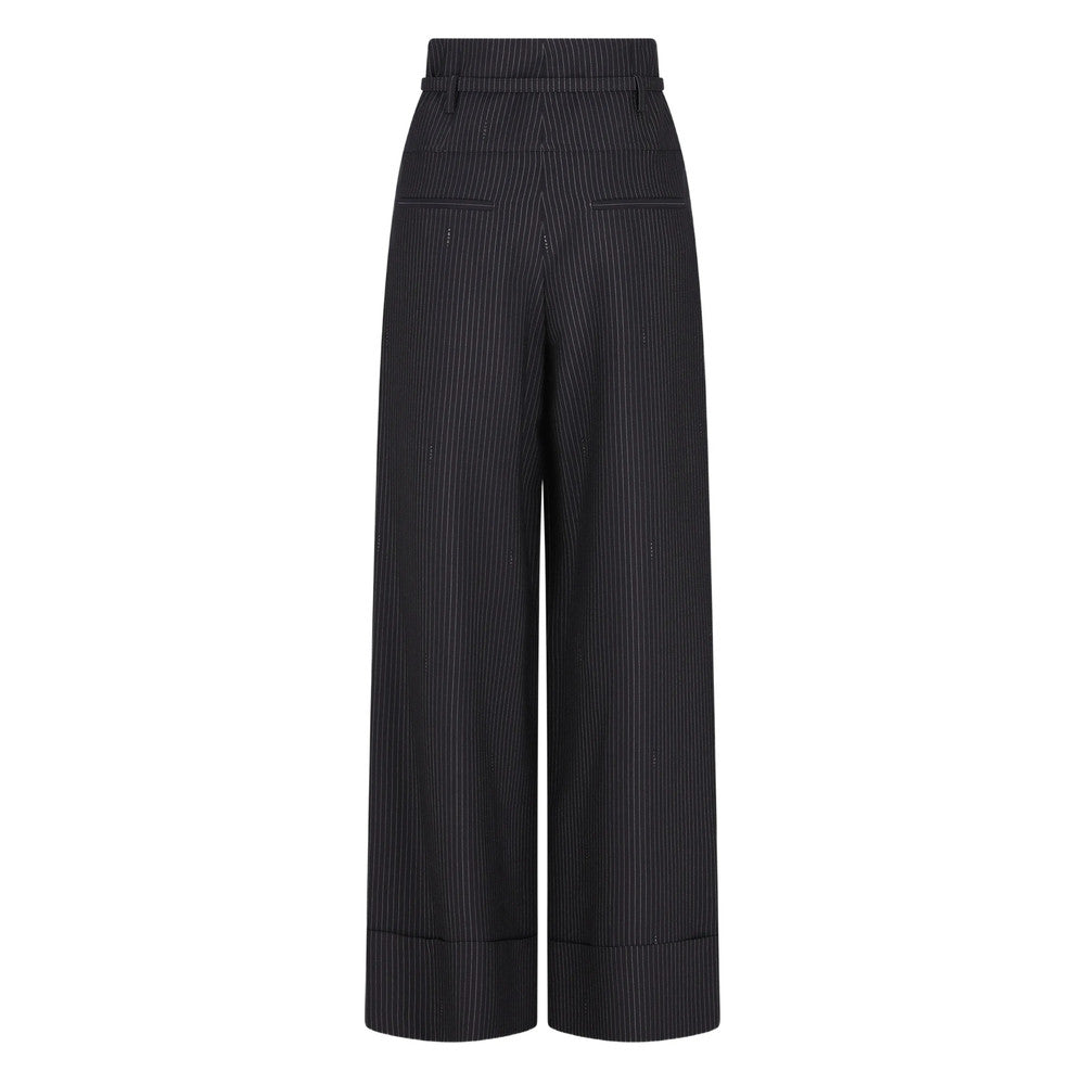 Black Tailored Pleated Pants 3