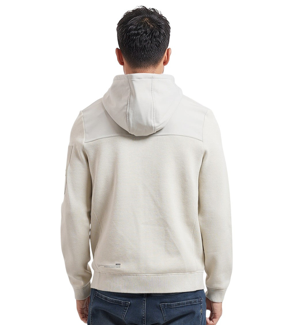 Light Beige Zip Up Hoodie 2