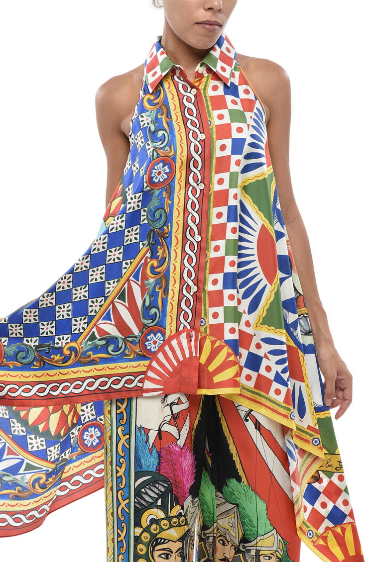 Multicolor Loose Printed Shirt 2