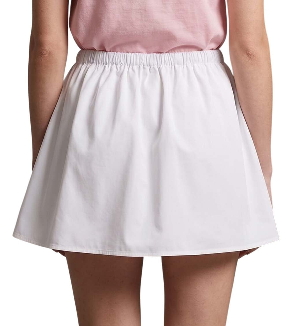 White Above Knee Skirt 2
