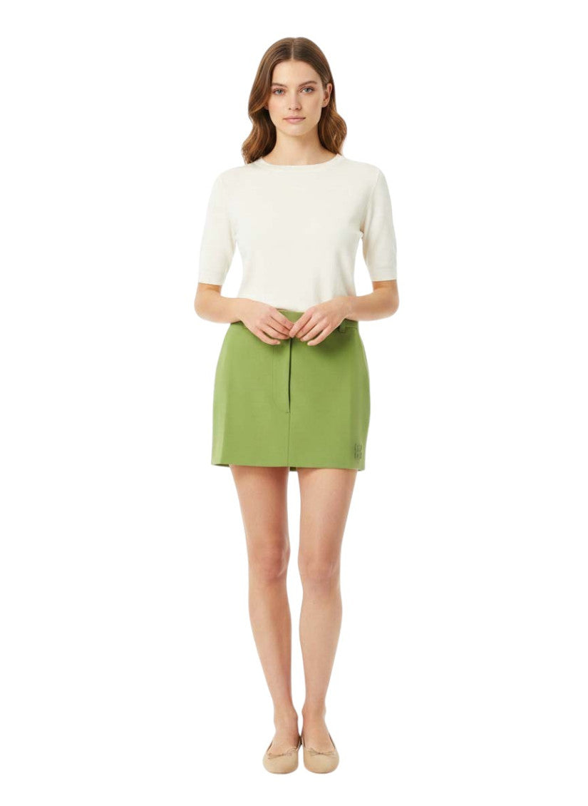 Green Above Knee Skirt 1