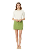 Green Above Knee Skirt 1