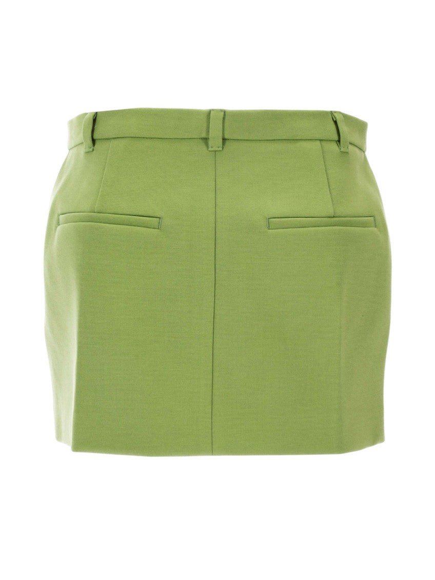 Green Above Knee Skirt 4