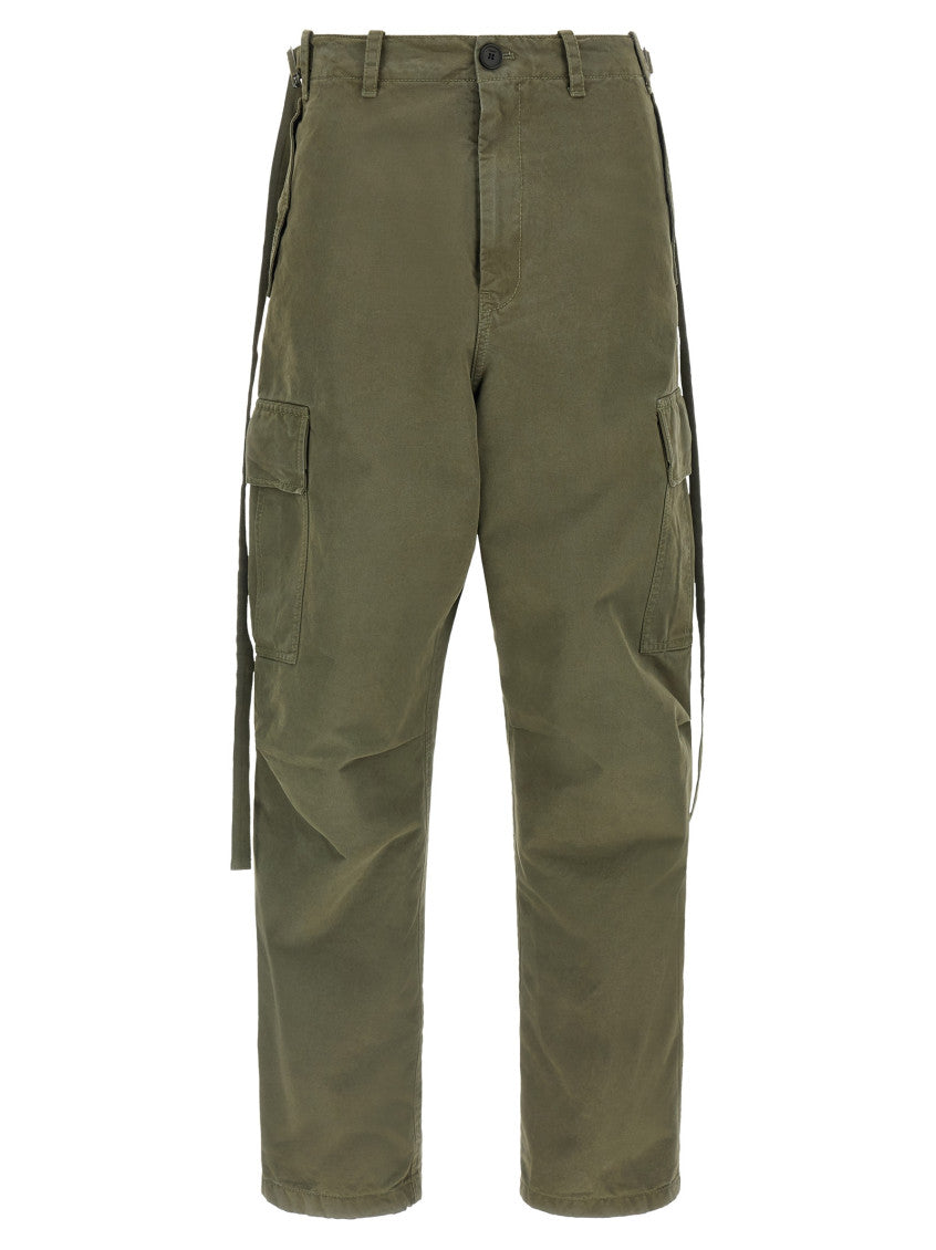 Green Tapered Cargos Pants 1