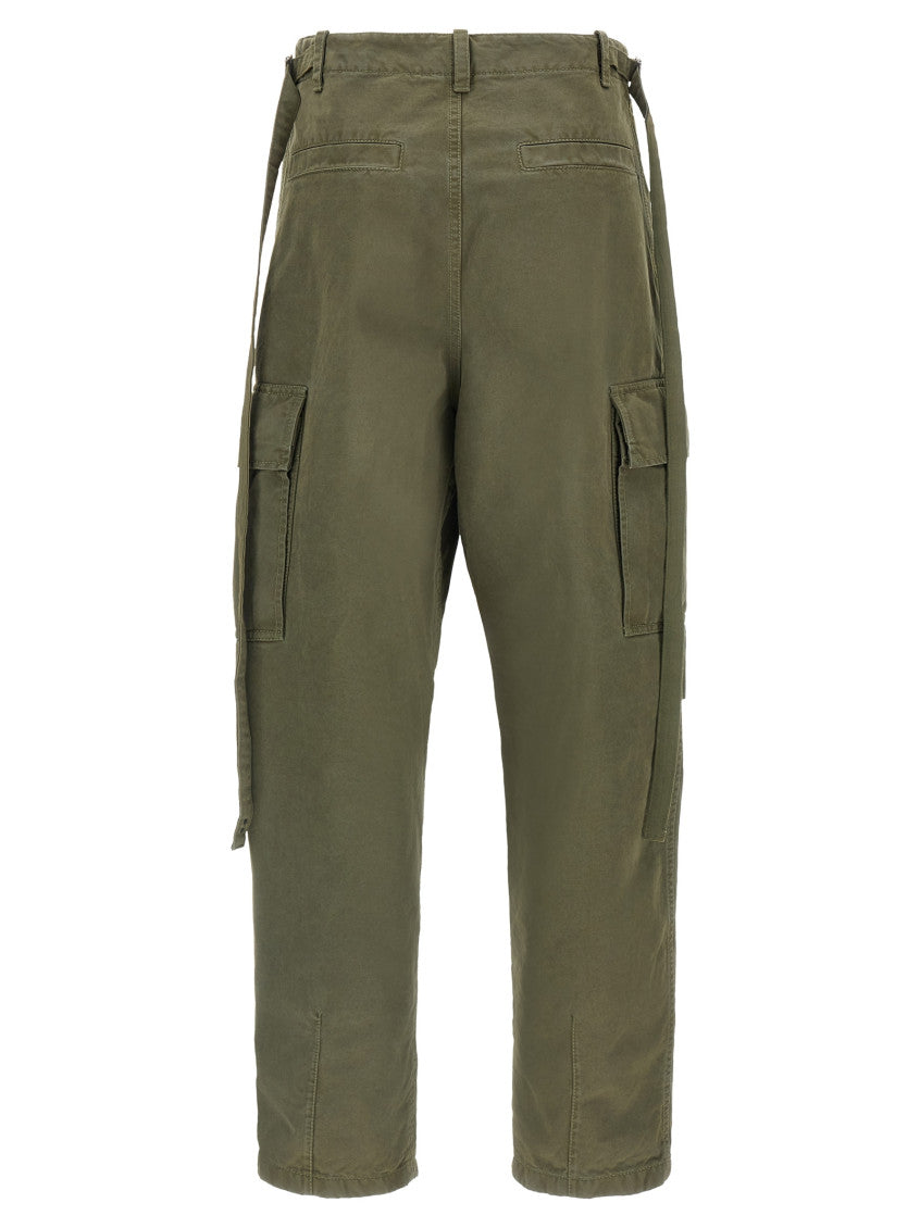 Green Tapered Cargos Pants 2