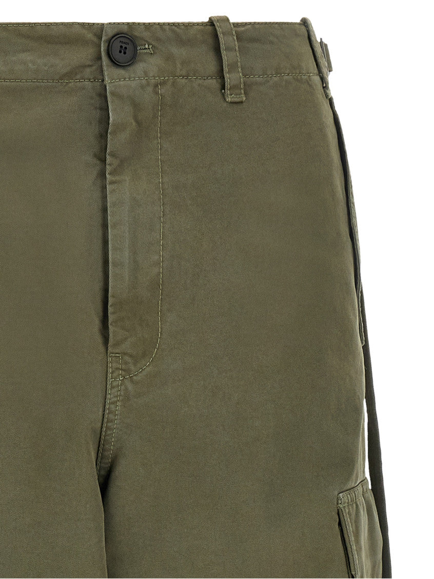Green Tapered Cargos Pants 3