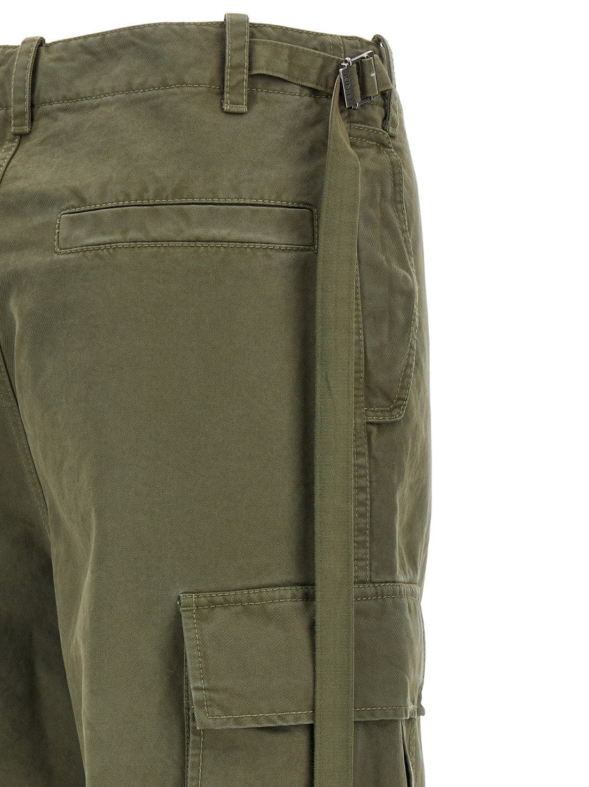 Green Tapered Cargos Pants 4