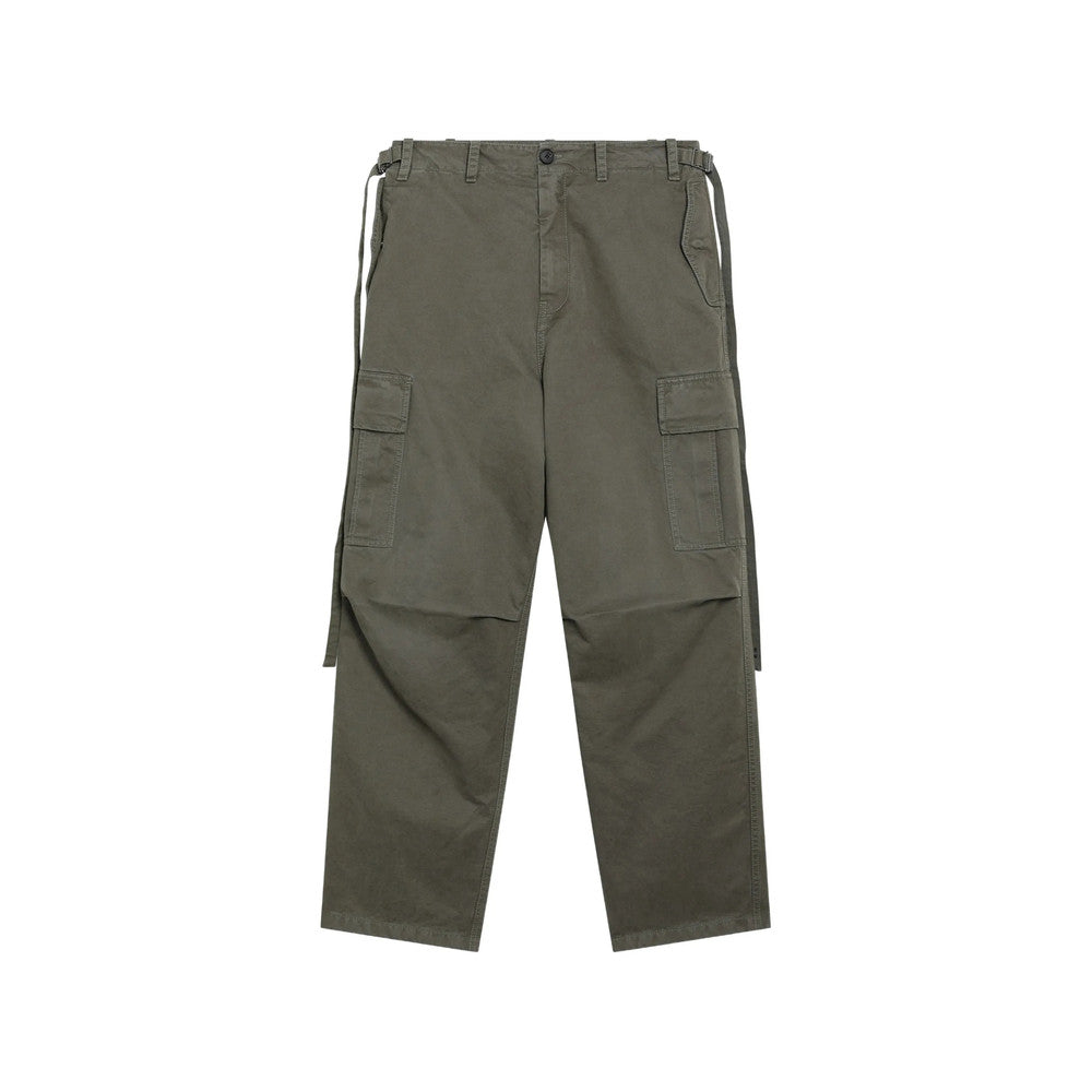 Grey Straight Cargos Pants 1