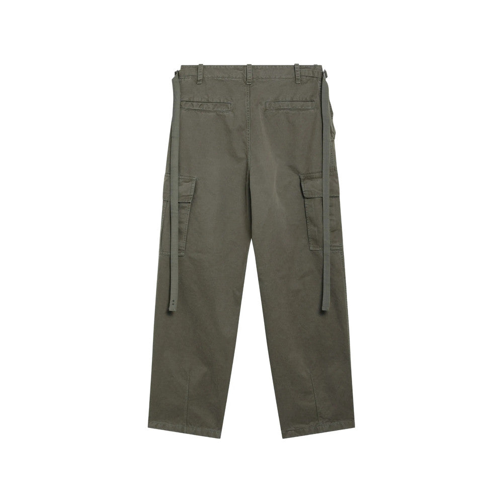 Grey Straight Cargos Pants 2