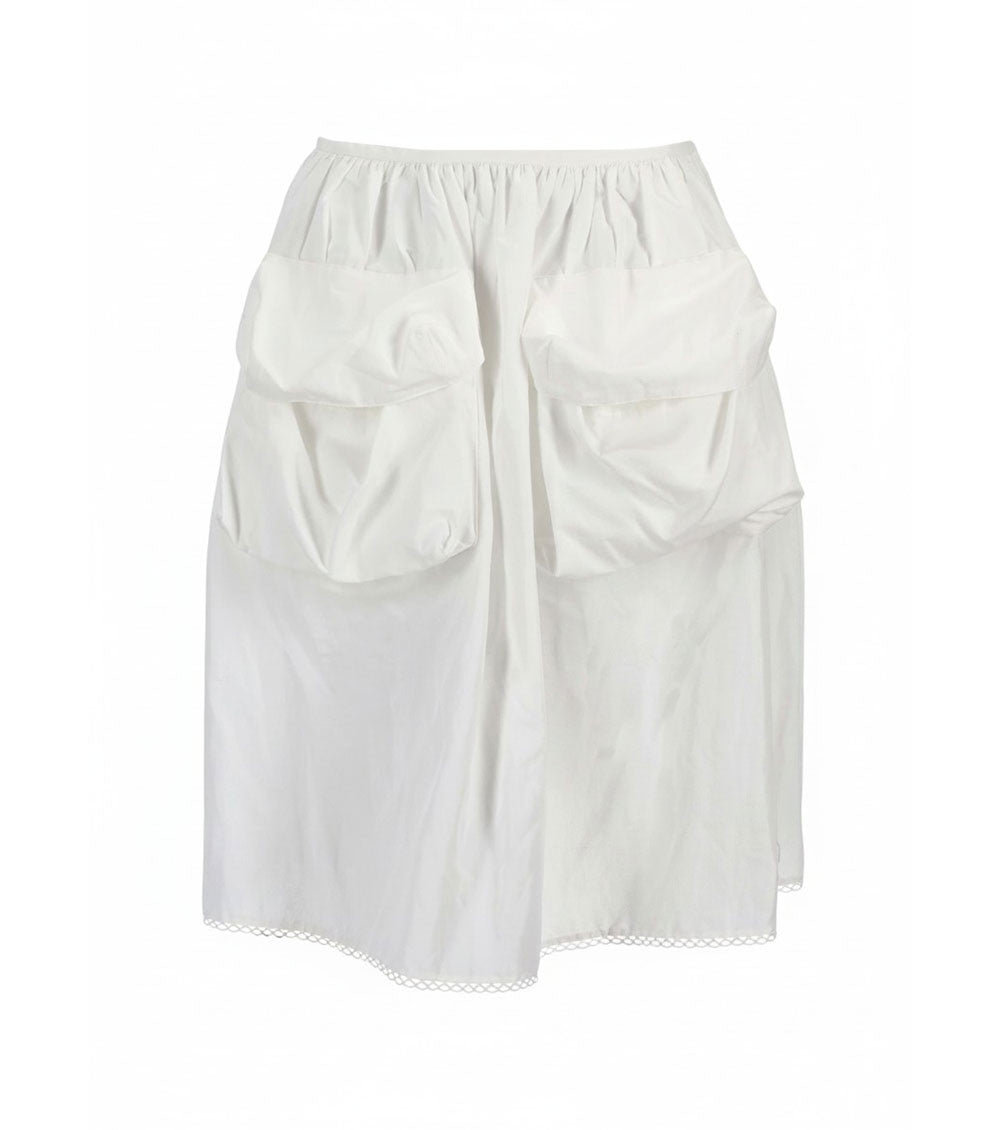 White Knee Length Skirt 3