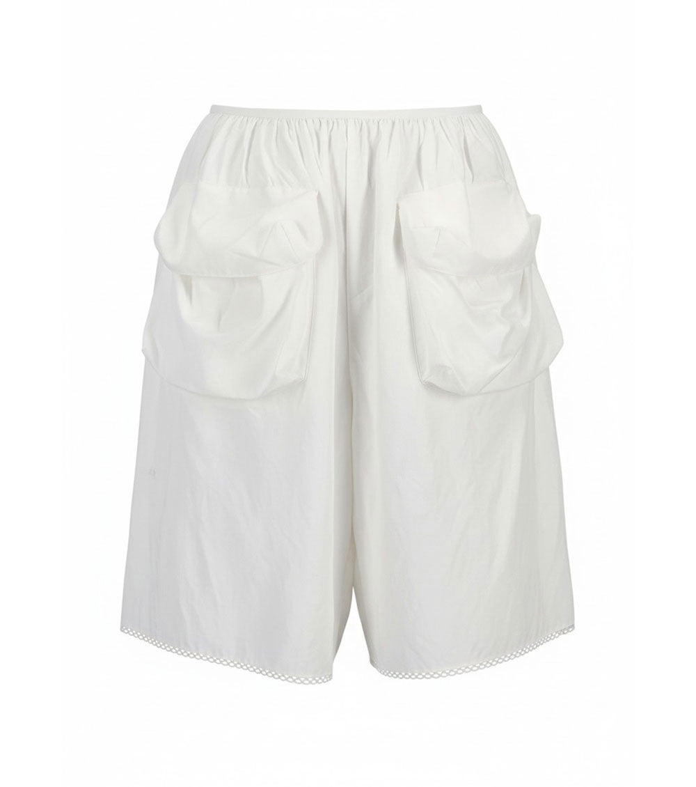 White Knee Length Skirt 4