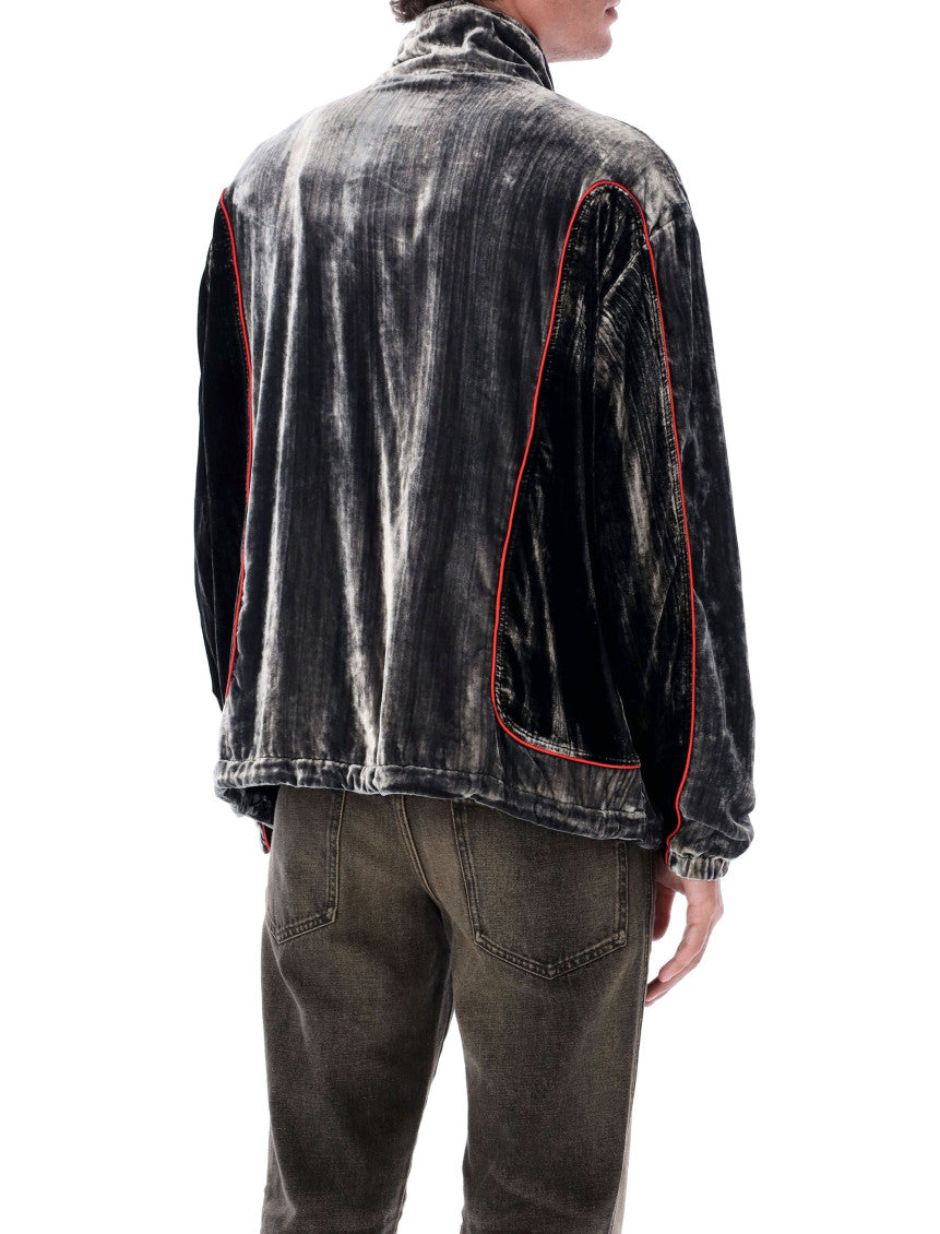 Black Textured Track Jacket 2