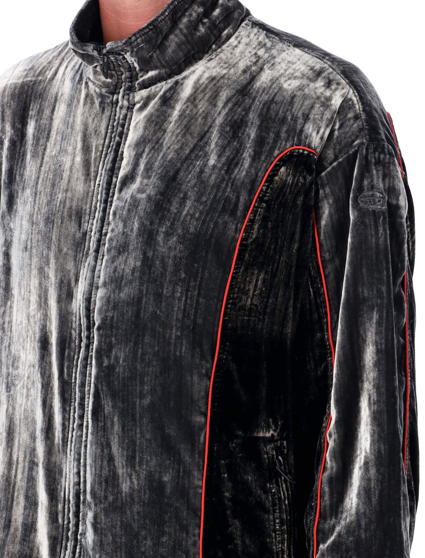 Black Textured Track Jacket 3