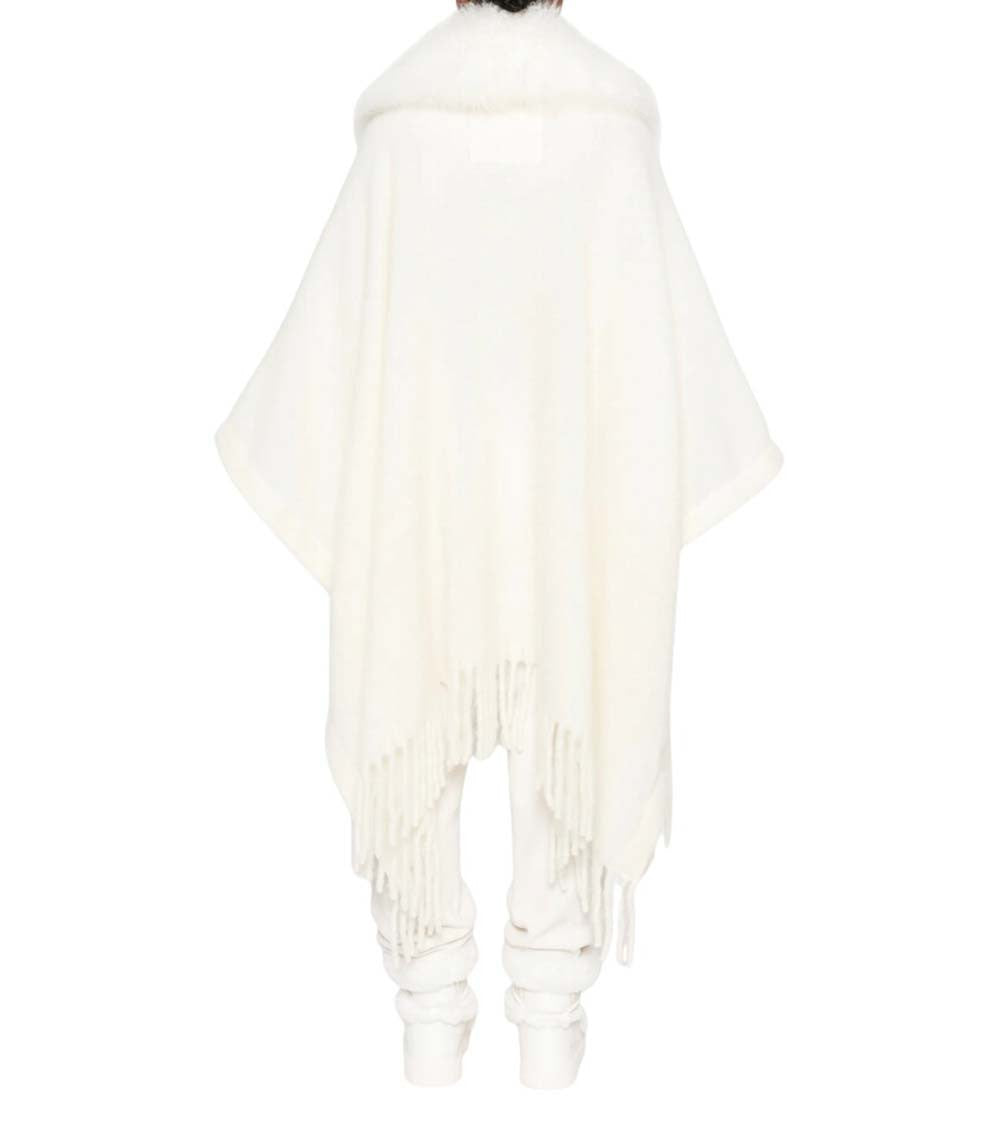 White Shawl Neck Sweater 3
