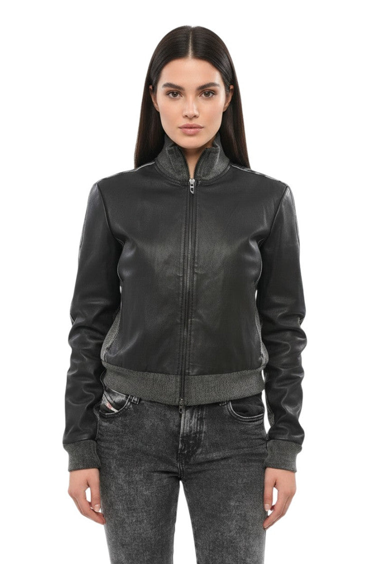 Black Mock Collar Jacket 1