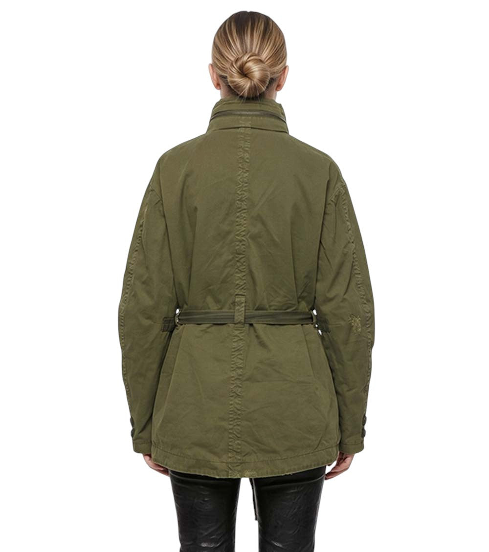 Green Mock Collar Jacket 2