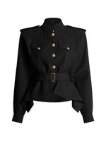 Black Band Collar Jacket 1