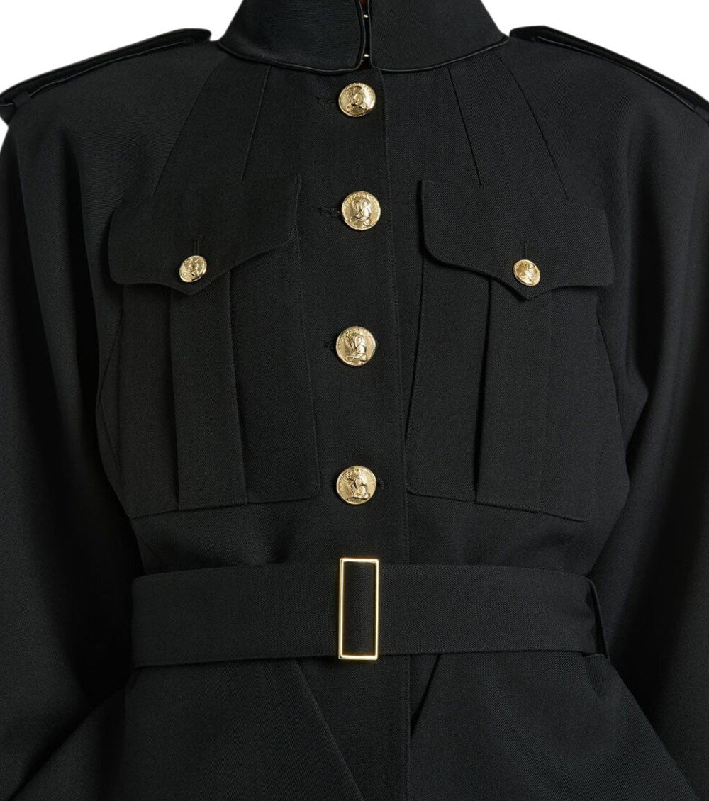 Black Band Collar Jacket 3