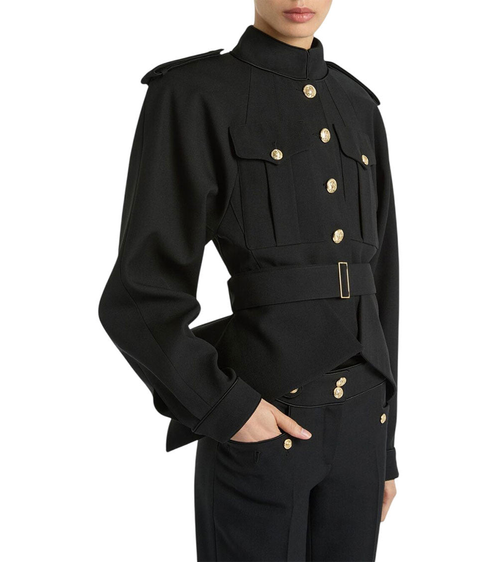 Black Band Collar Jacket 4