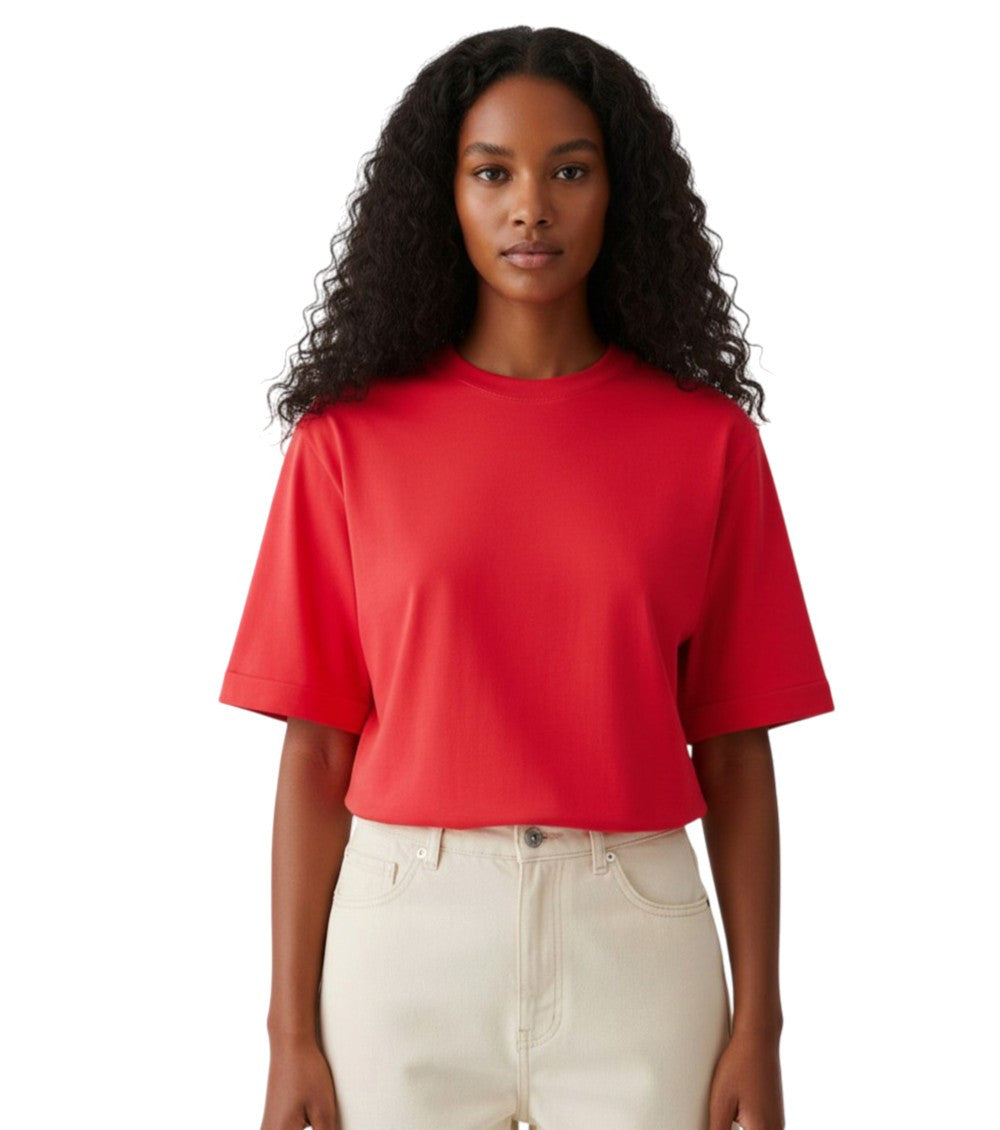 Red Crew Neck T-Shirt 2