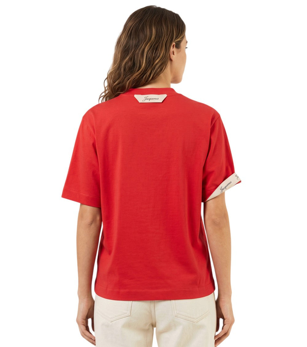 Red Crew Neck T-Shirt 3