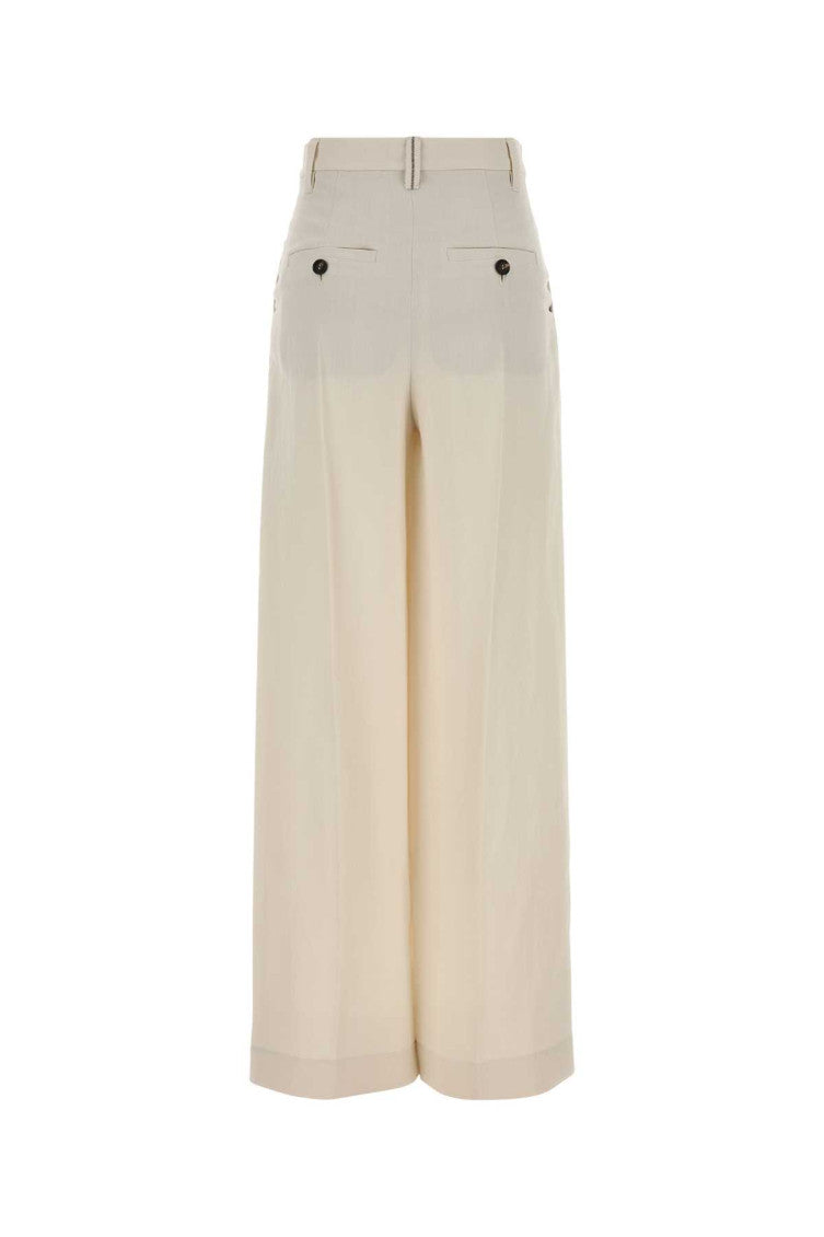 Beige Tailored Pleated Pants 2