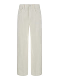 White Regular Flat Front Pant 1