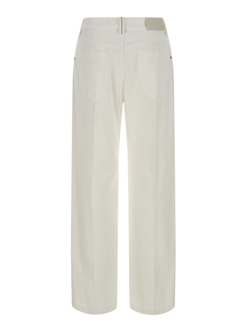 White Regular Flat Front Pant 2