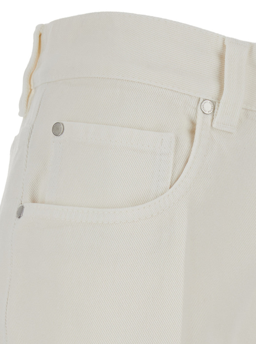 White Regular Flat Front Pant 3