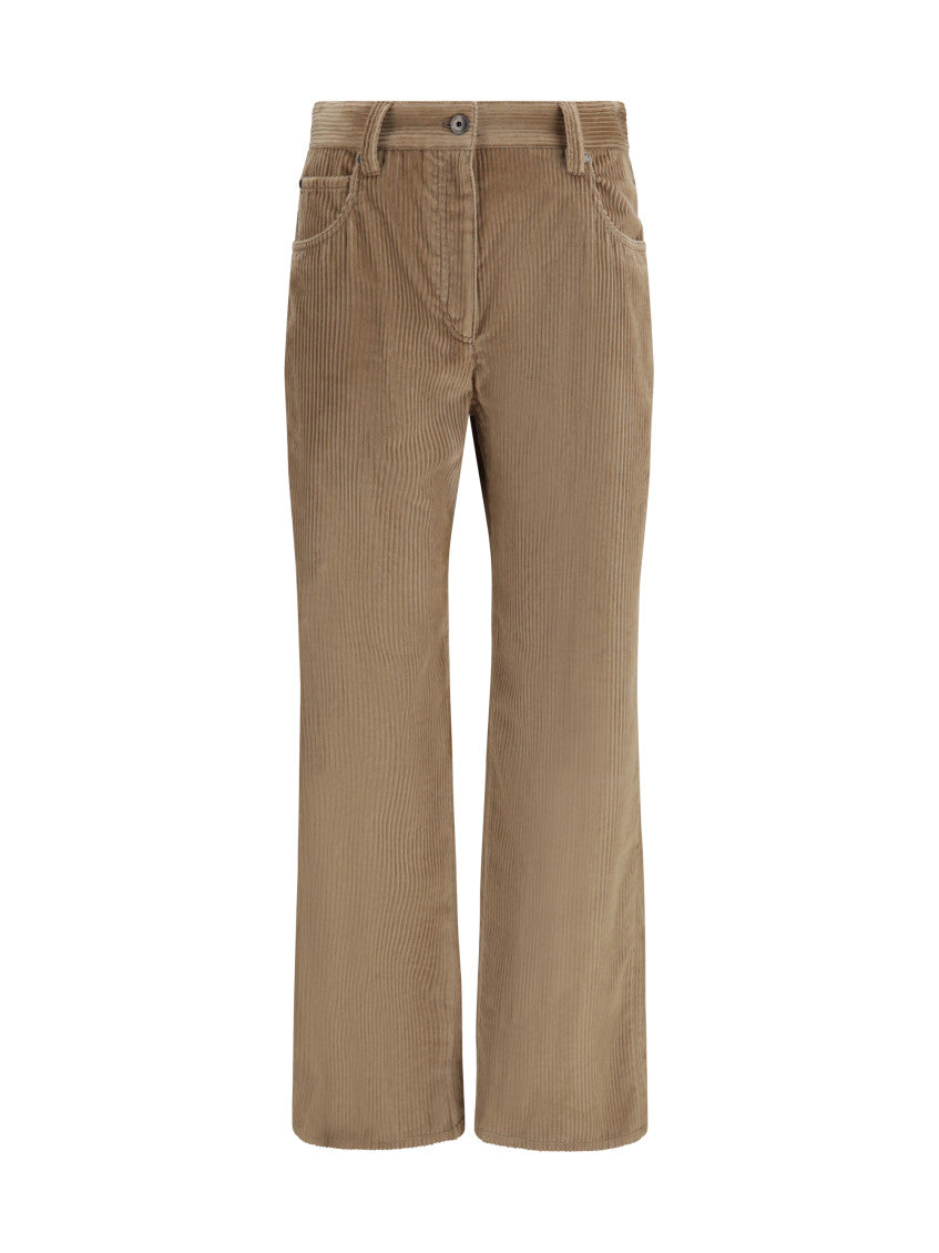 Brown Flat Front Pants 1