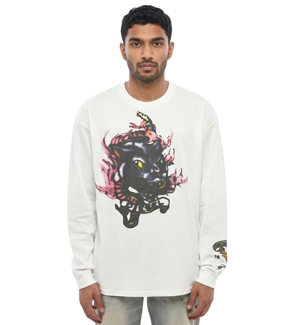 White Graphic Print T-Shirt 1