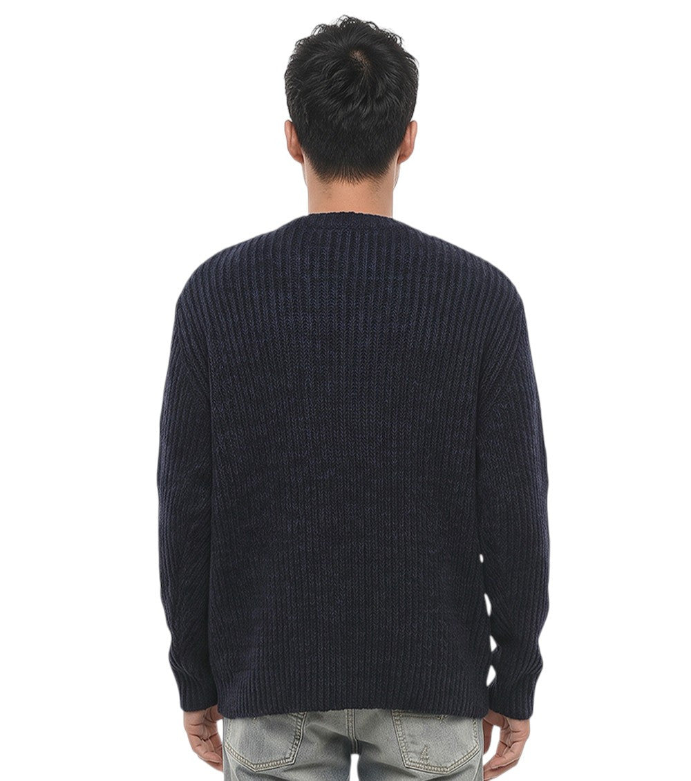 Dark Blue Knitted Sweater 2
