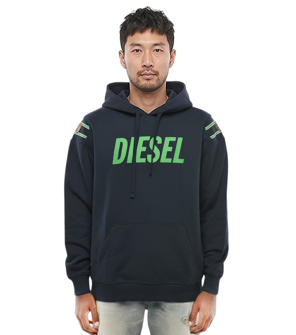 Blue Graphic Logo Hoodie 1