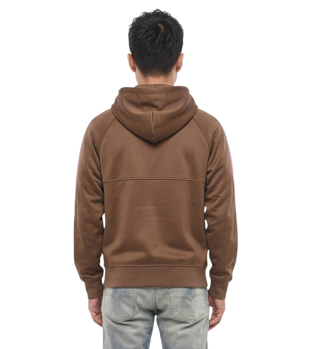 Brown Zip Up Logo Hoodie 2