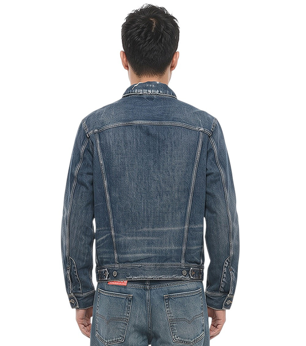 Blue Distressed Denim Jacket 2