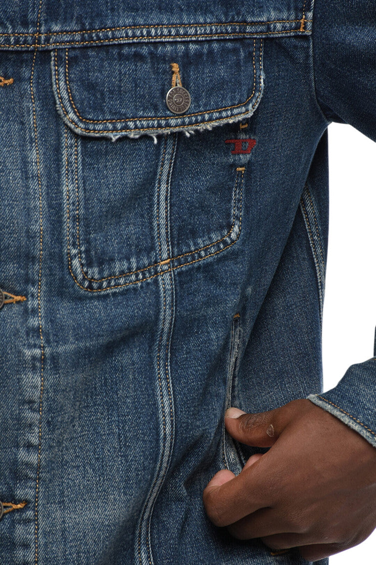Blue Distressed Denim Jacket 3