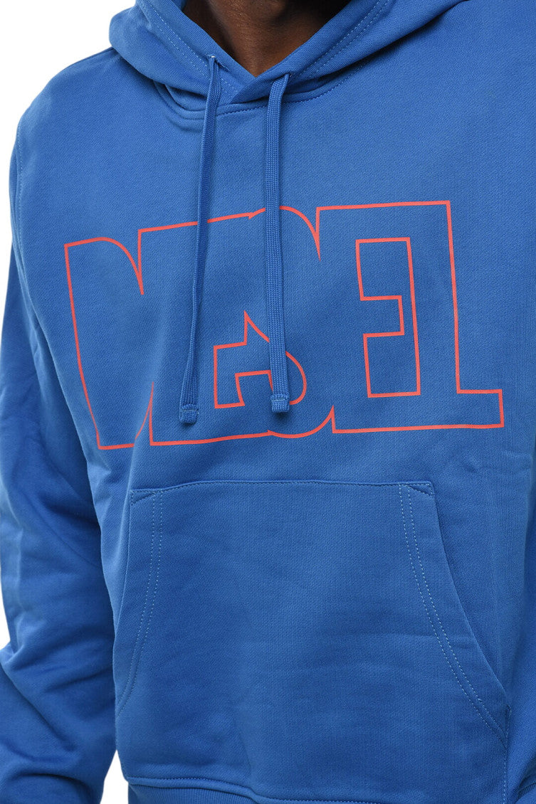 Blue Regular Logo Hoodie 3