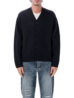 Dark Navy V Neck Cardigan 1
