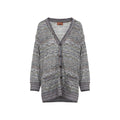 Grey Textured V Neck Cardigan 1