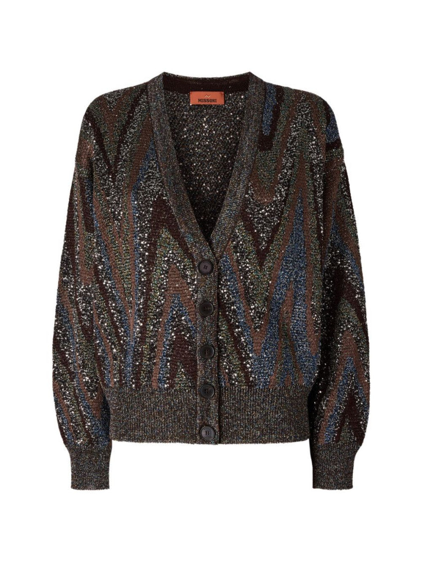 Multicolor V Neck Cardigans 1