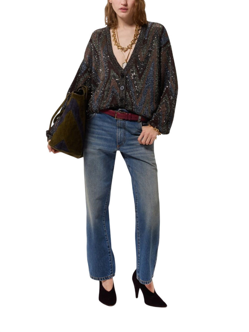 Multicolor V Neck Cardigans 2